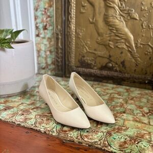 White Anne Klein Kitten Heel